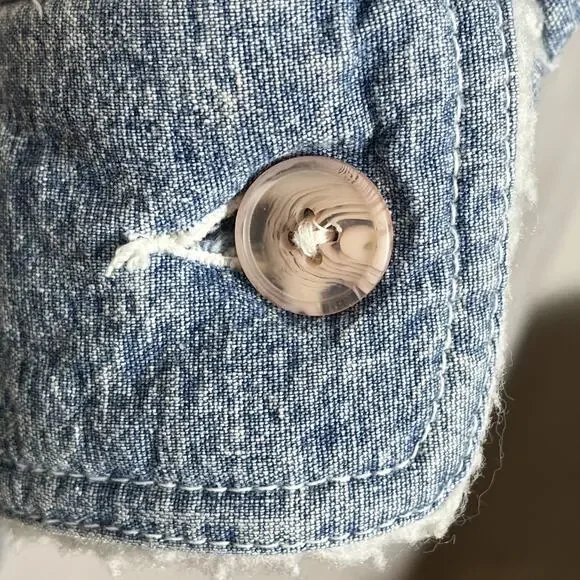 Original Blue Greek Jean Cotton Winter Coat Men's Size 2X Medium Wash - Picture 8 of 13